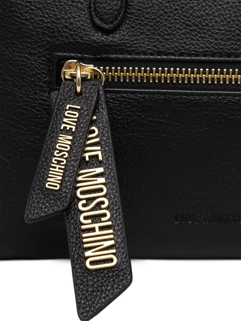 Love Moschino Shopper met logoplakkaat Zwart