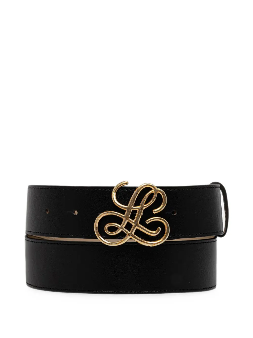 LUISA SPAGNOLI monogram-plaque leather belt