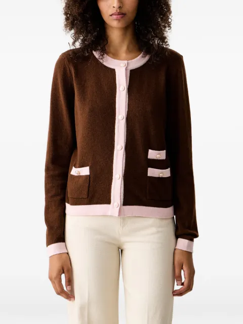 LUISA SPAGNOLI Cuoricino contrast-trim button-up cardigan