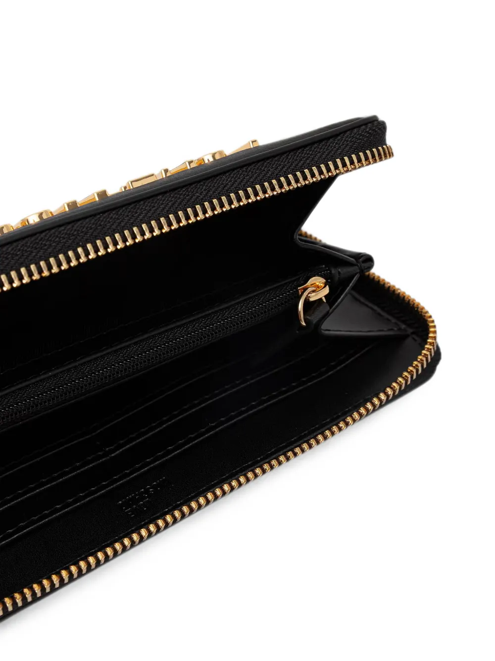 Love Moschino Portemonnee met logoplakkaat Zwart