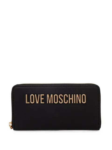 Love Moschino logo-plaque zip-around wallet