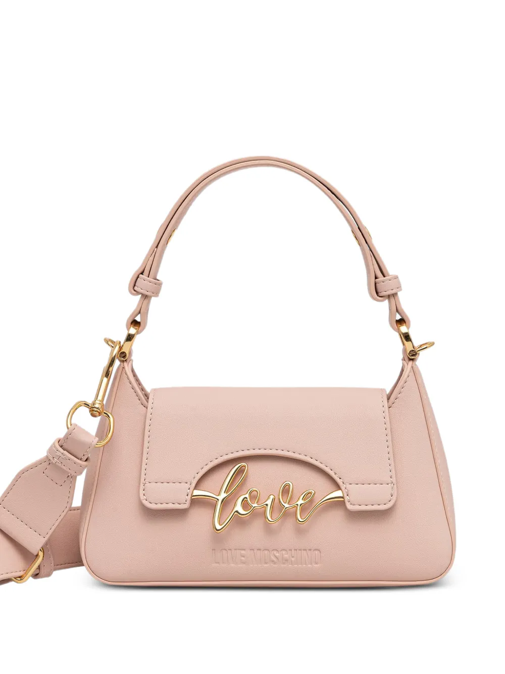 Love Moschino logo-plaque tote bag - Rosa