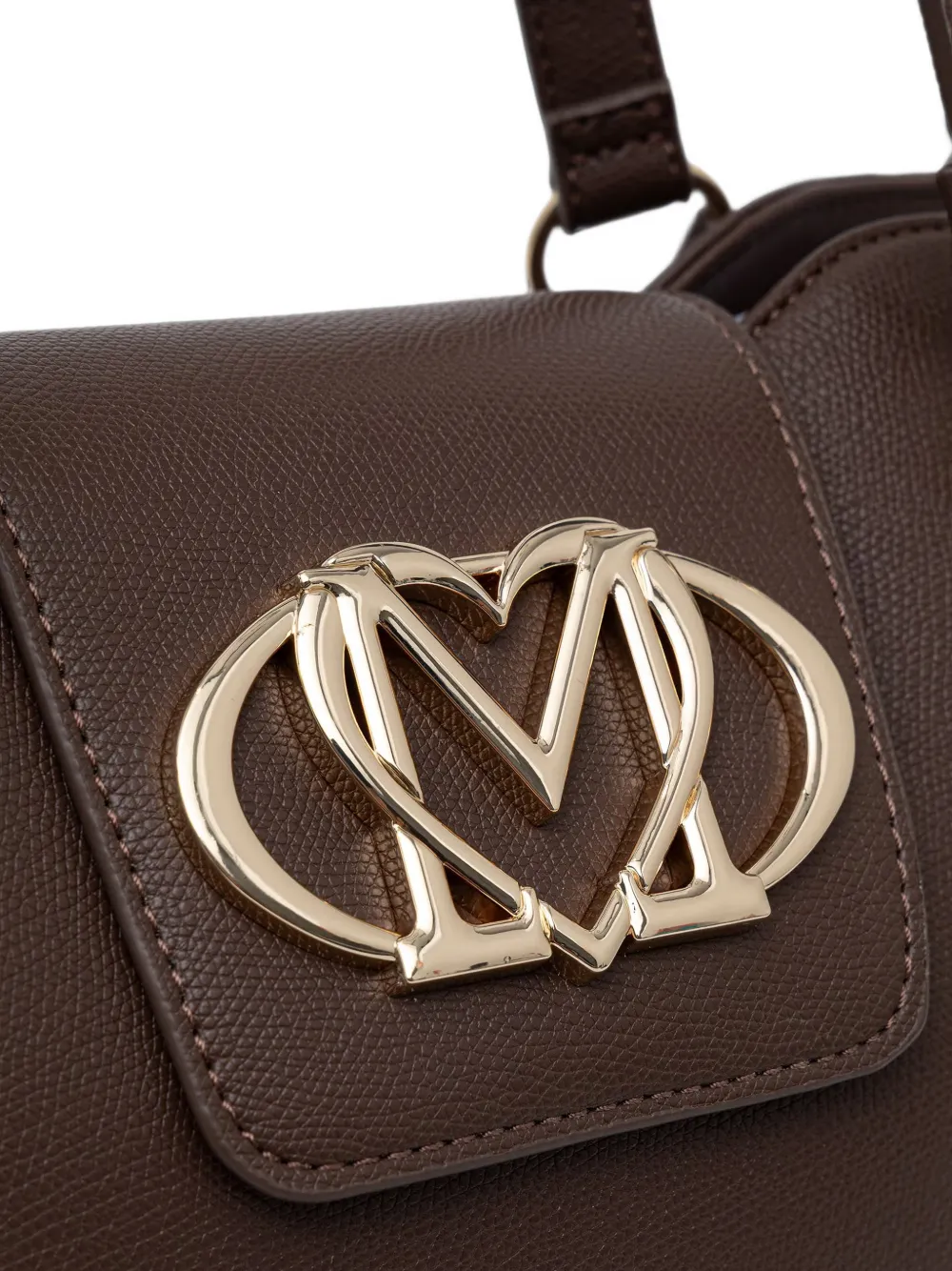 Love Moschino Shopper met logoplakkaat Bruin