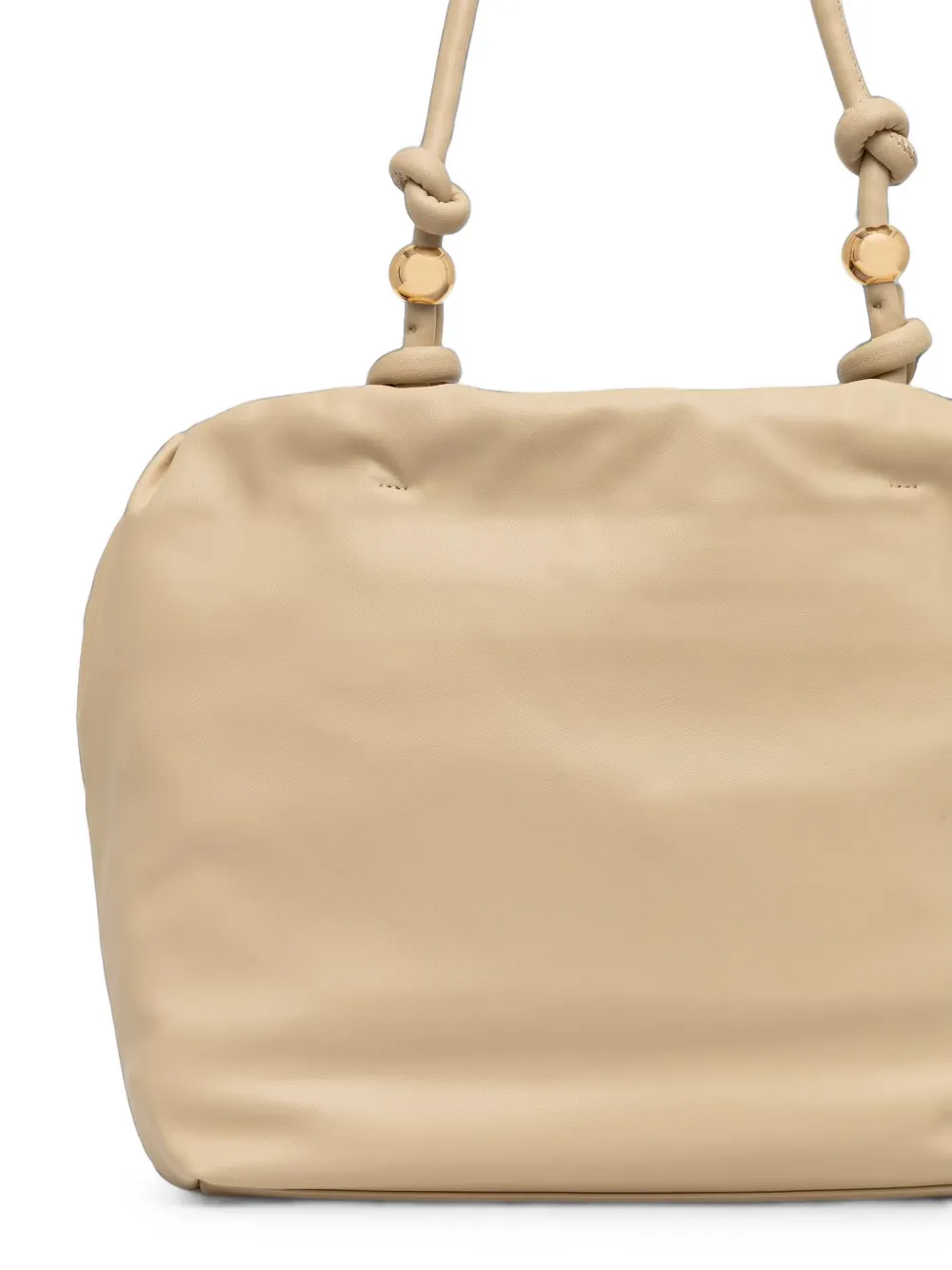 Love Moschino Geknoopte schoudertas met logoplakkaat Beige