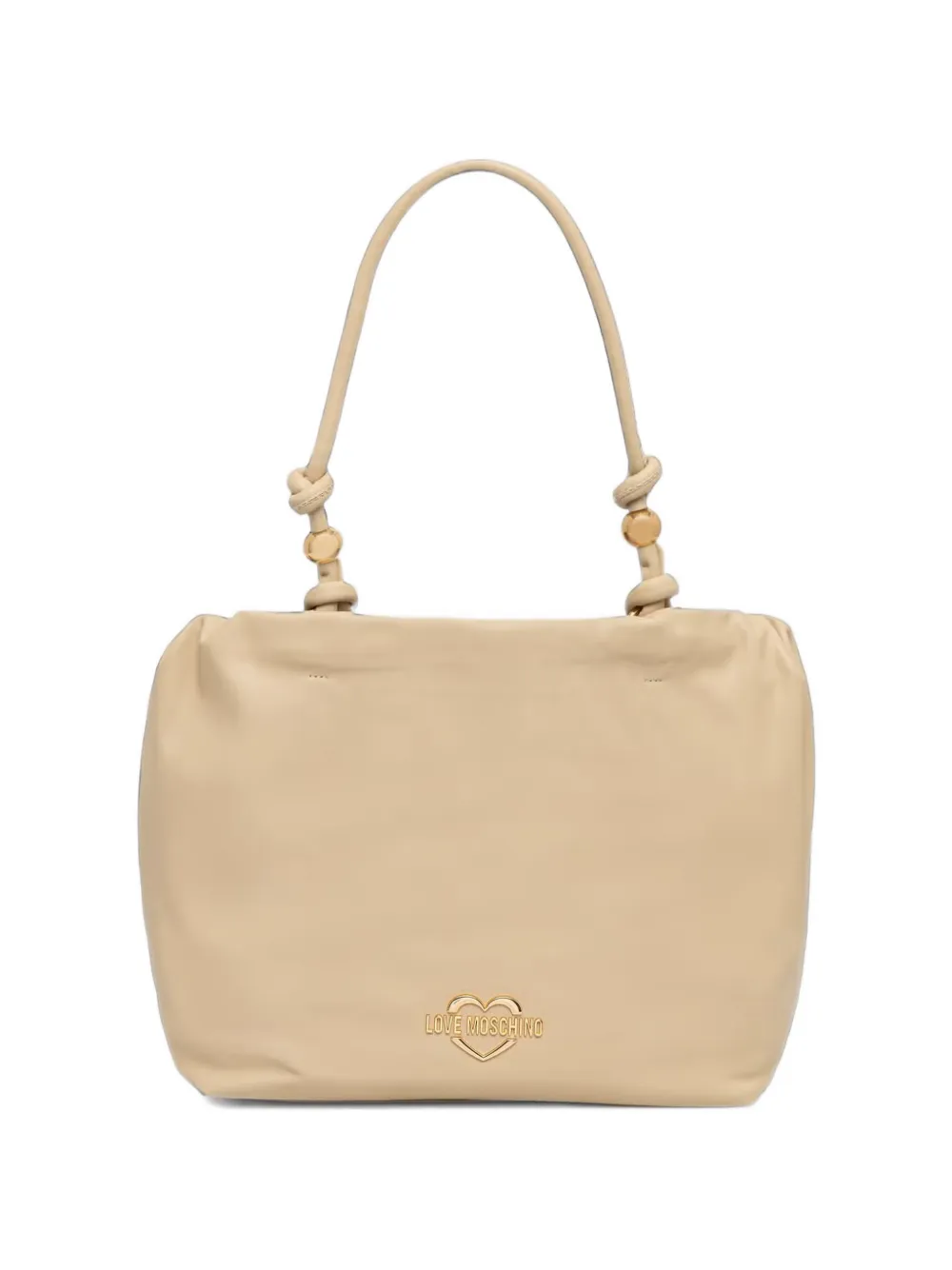Love Moschino logo-plaque knotted shoulder bag - Toni neutri