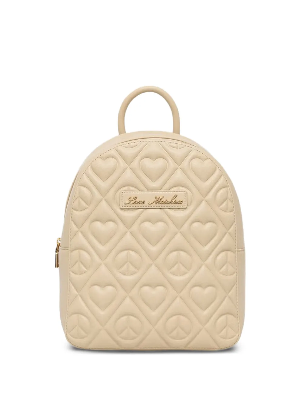 Love Moschino heart-quilted backpack - Toni neutri