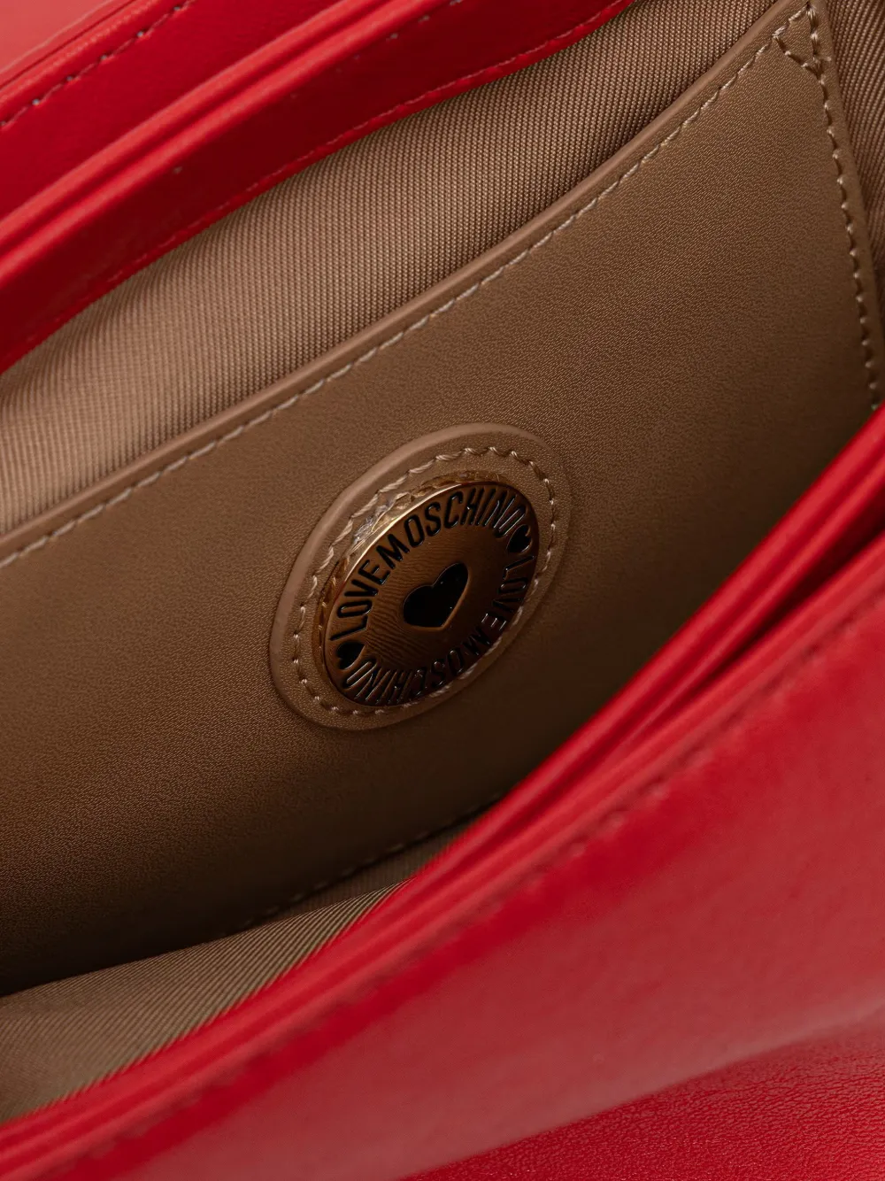Love Moschino Crossbodytas met logoplakkaat Rood