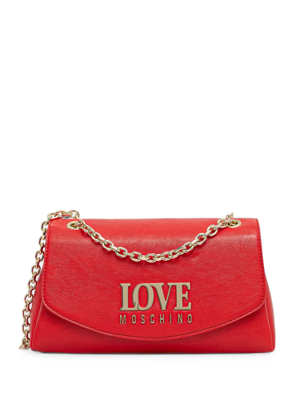 Love Moschino logo-plaque cross body bag - Rosso
