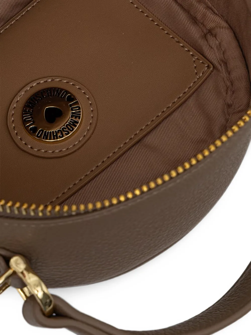 Love Moschino Rugzak met generfde textuur en logolabel Beige