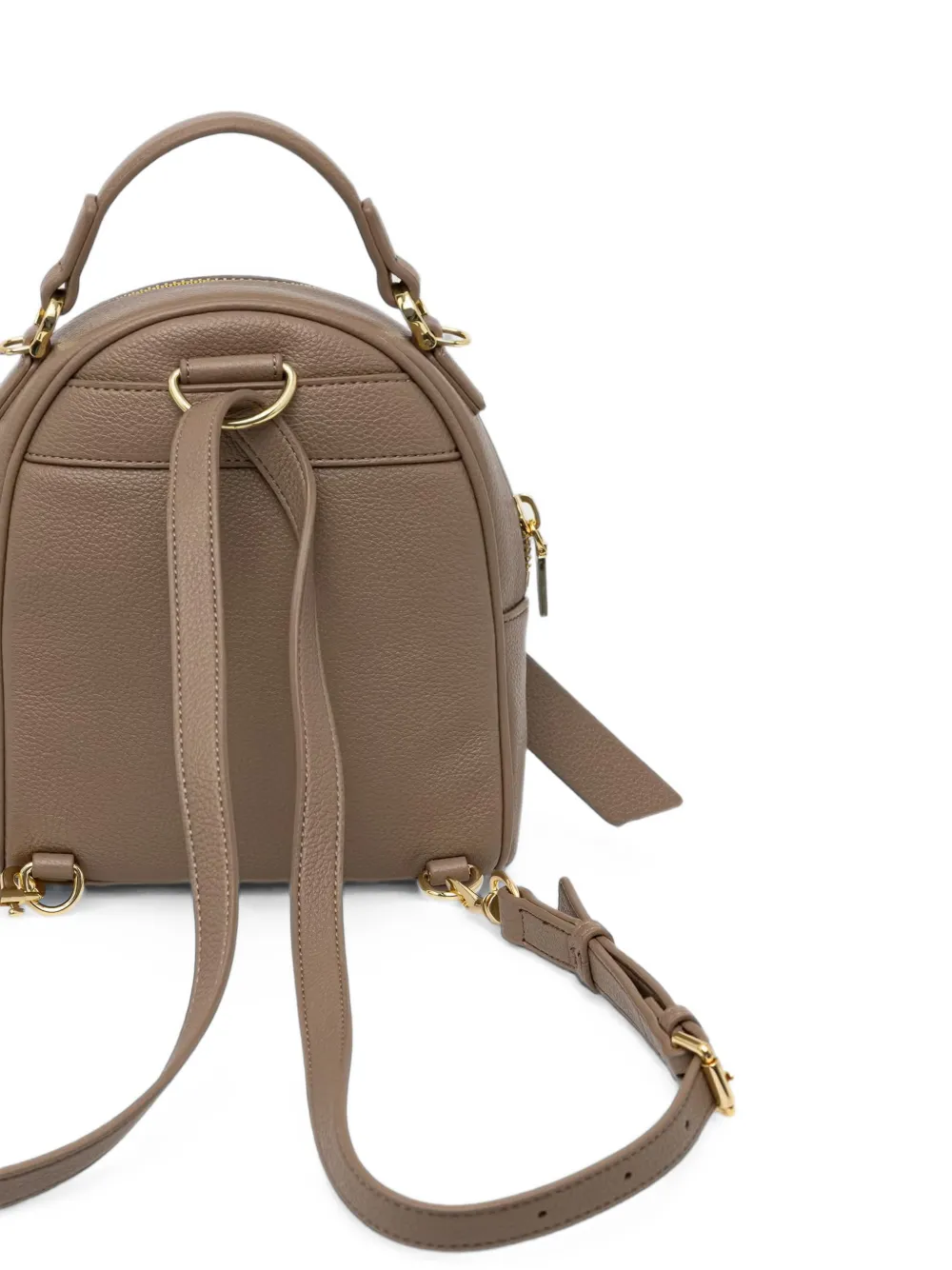 Love Moschino Rugzak met generfde textuur en logolabel Beige
