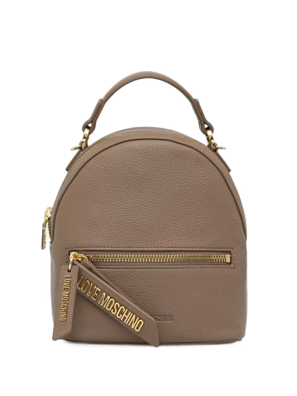 Love Moschino logo-tag pebbled backpack - Toni neutri
