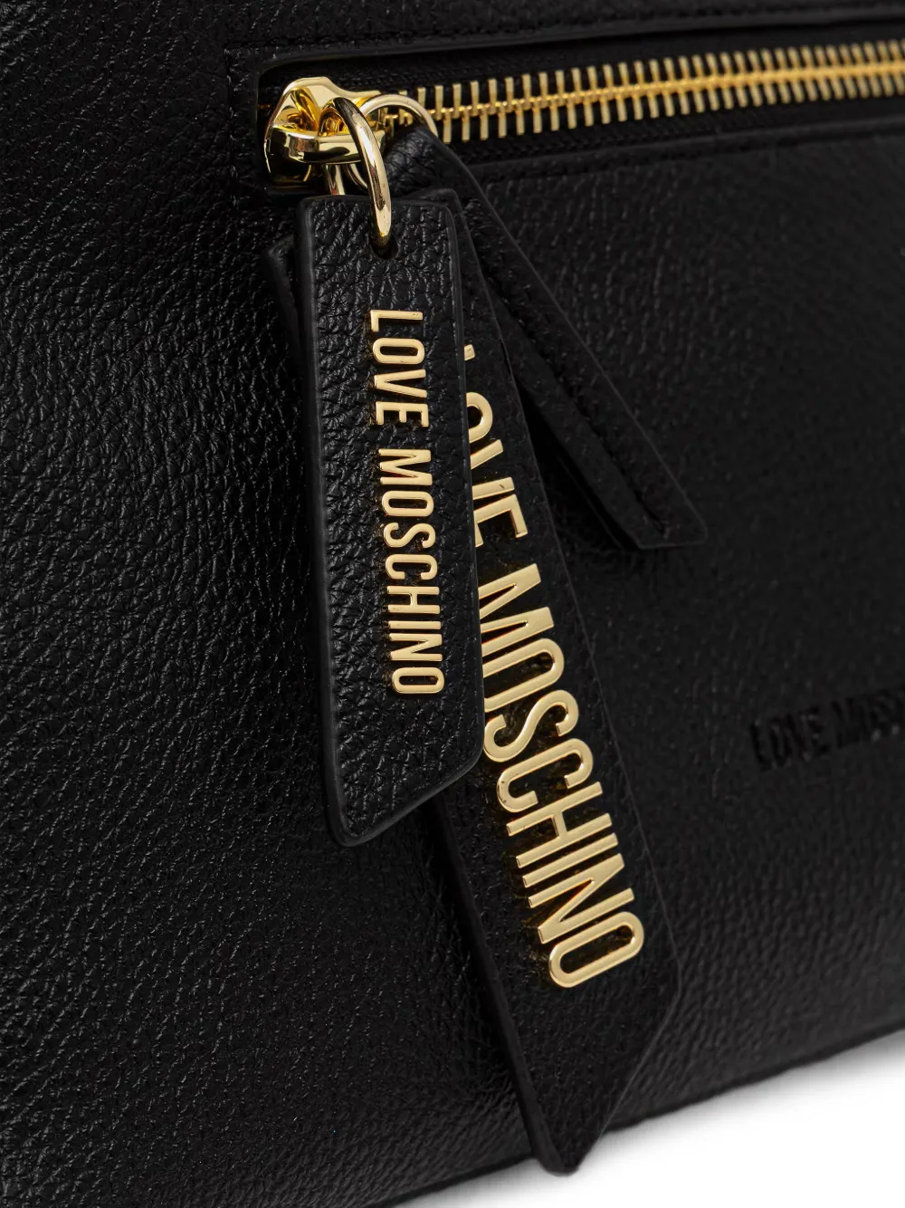 Love Moschino Shopper met logoplakkaat Zwart