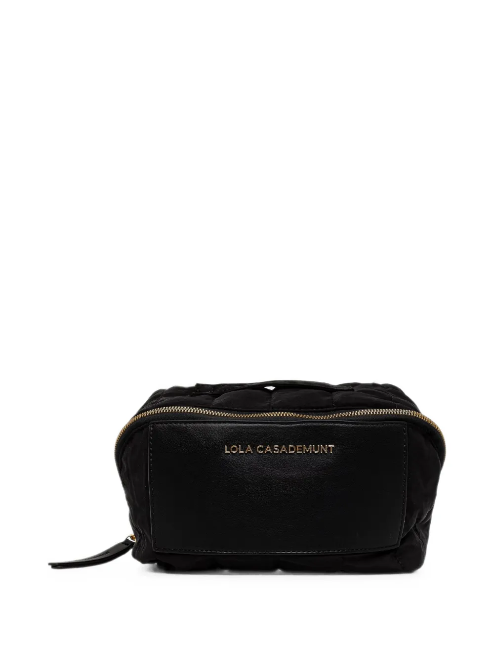Lola Casademunt quilted logo-plaque make up bag