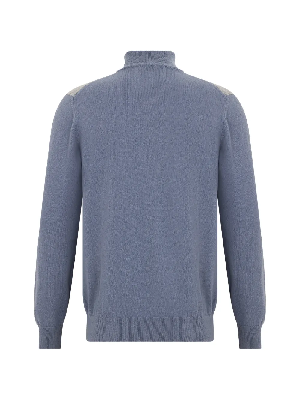 Fedeli Trui met halve rits en vlakken Blauw