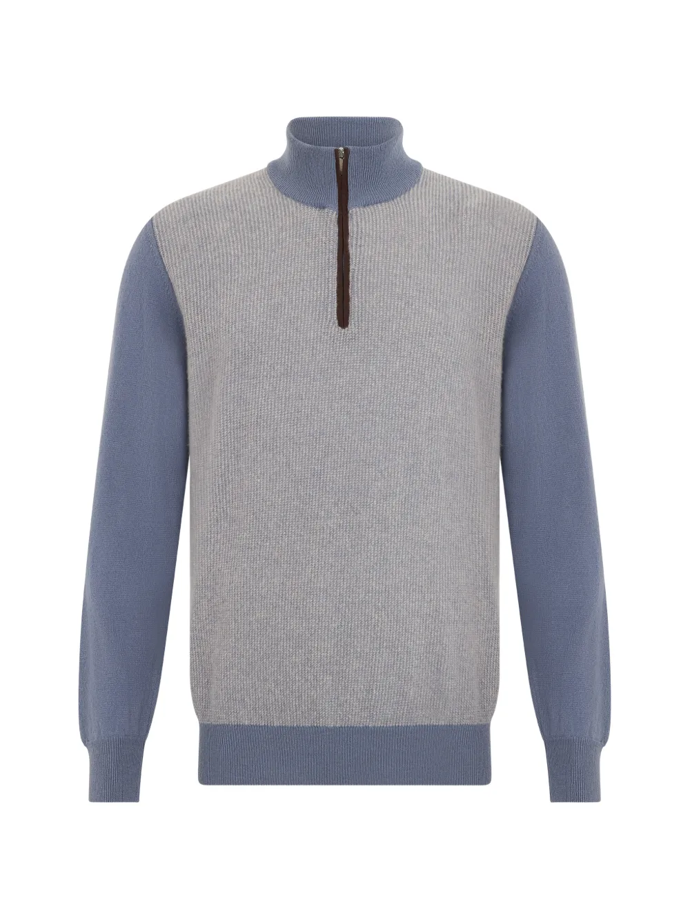 Fedeli half-zip panelled sweater