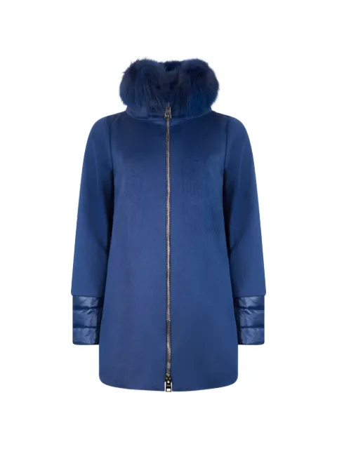 Herno faux-fur trim hooded jacket
