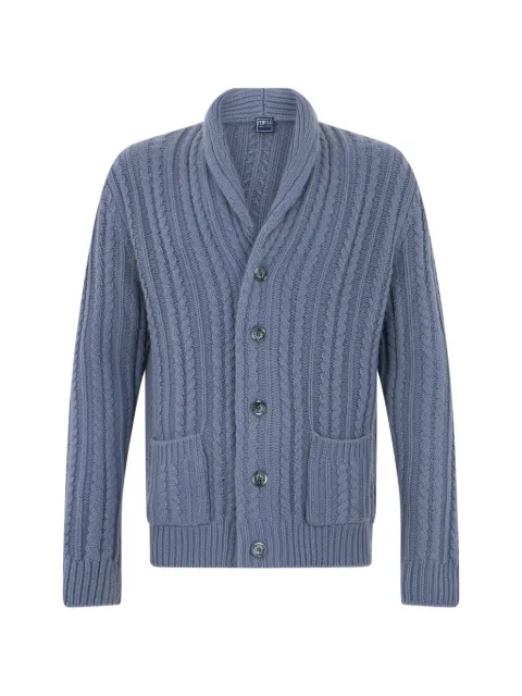 Fedeli cable-knit shawl-collar cardigan