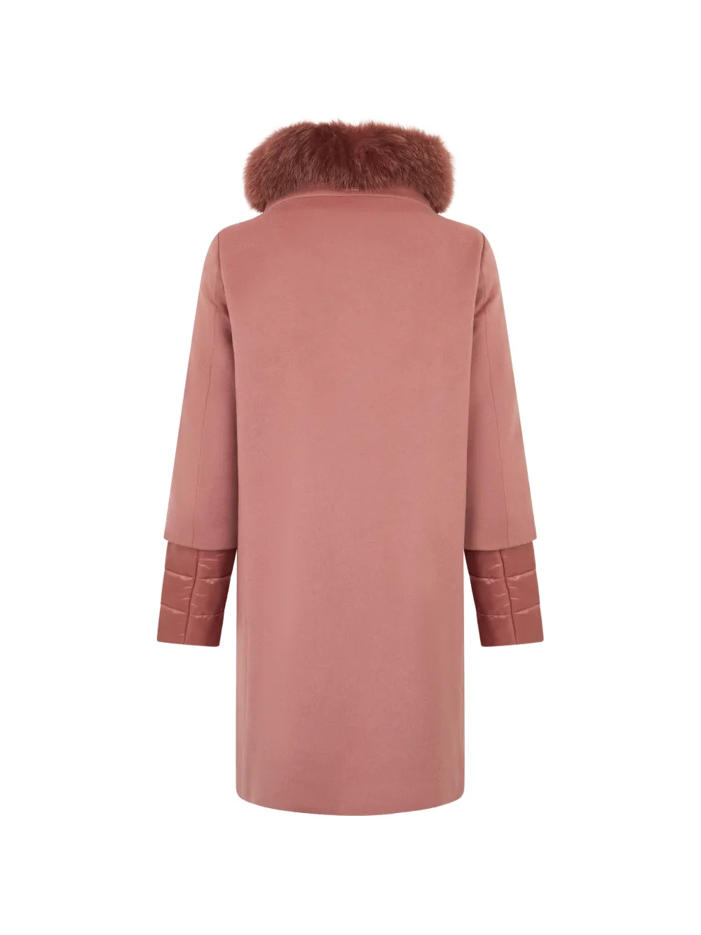 Herno fur-trim hooded coat Roze