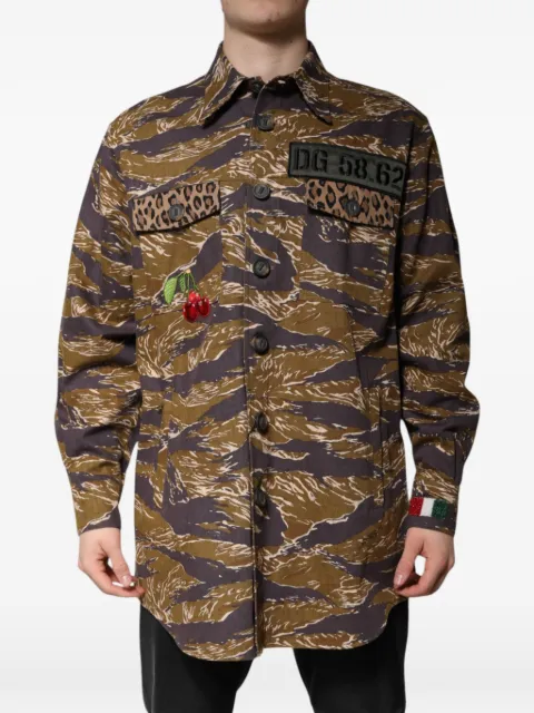 Dolce & Gabbana tiger-stripe leopard-print jacket