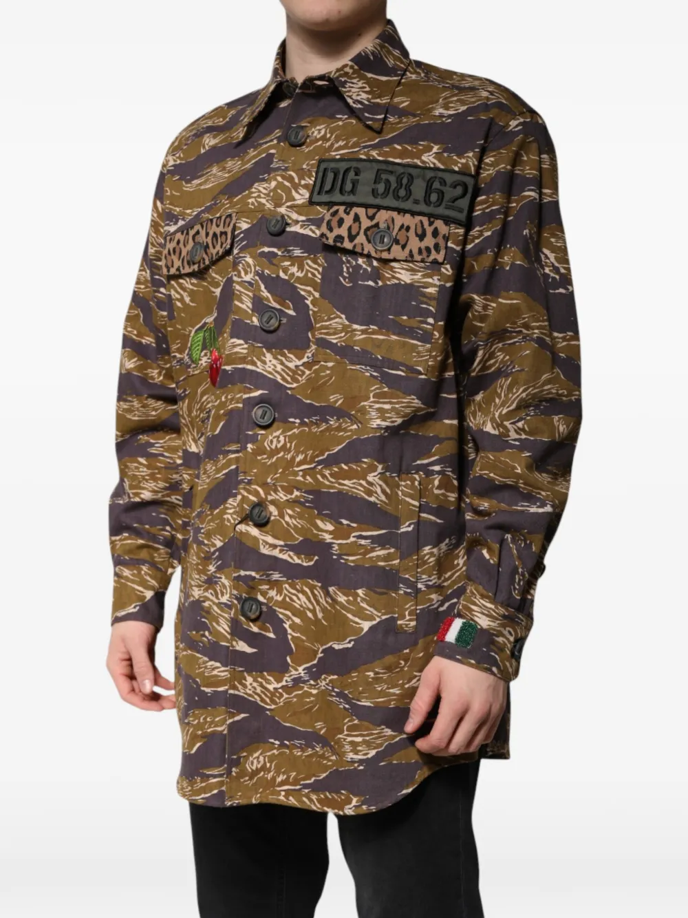 Dolce & Gabbana Jack met luipaard-print en tijgerstreep Bruin