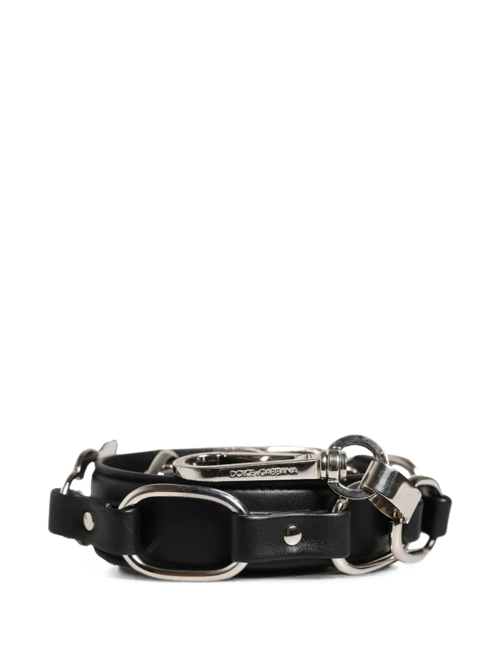 Dolce & Gabbana Schouderband met DG-logo en ketting Zwart