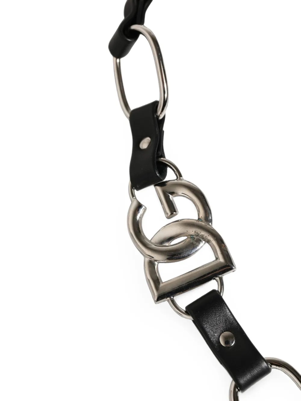 Dolce & Gabbana Schouderband met DG-logo en ketting Zwart