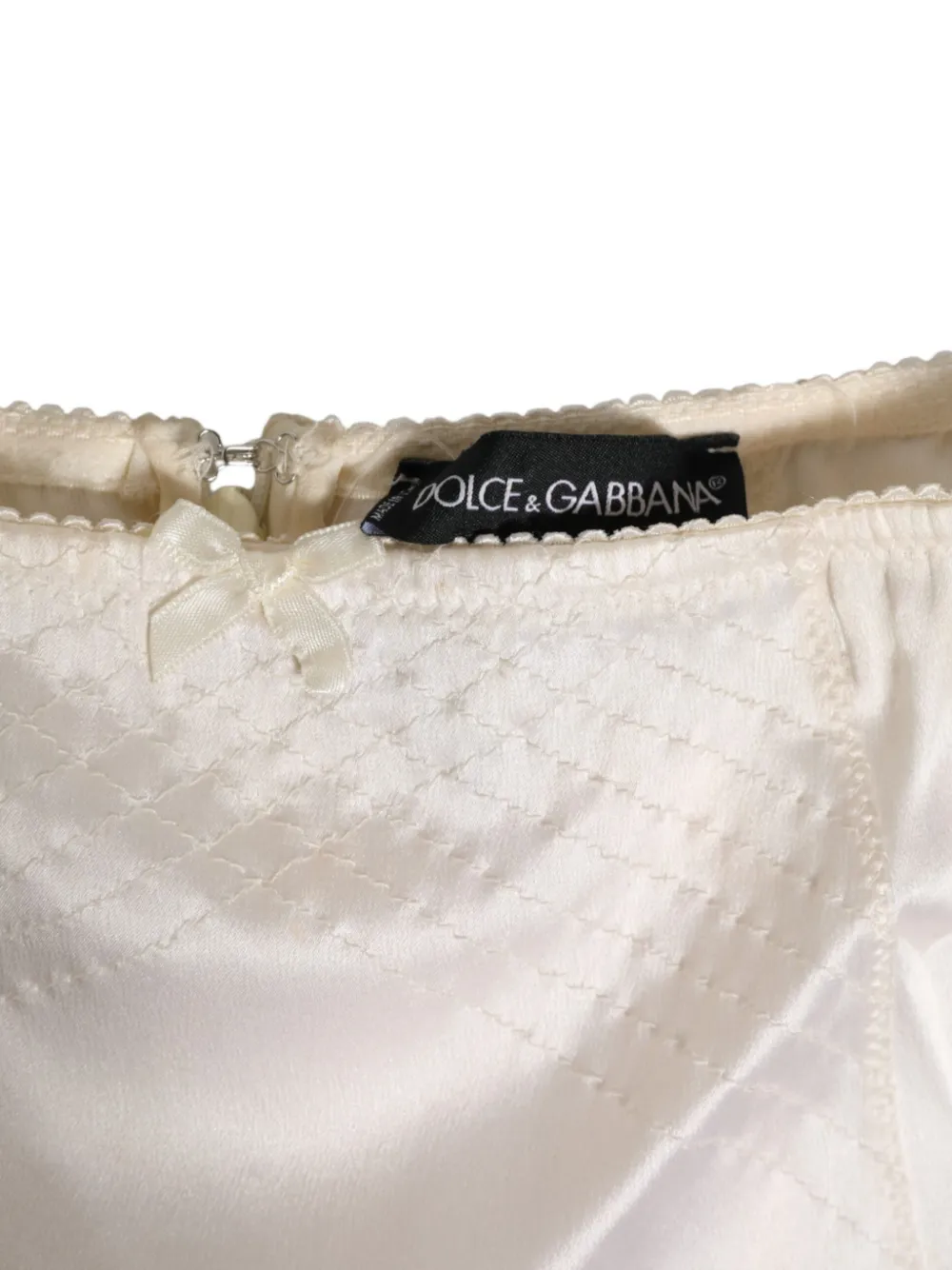 Dolce & Gabbana Gewatteerde zijden slip Beige