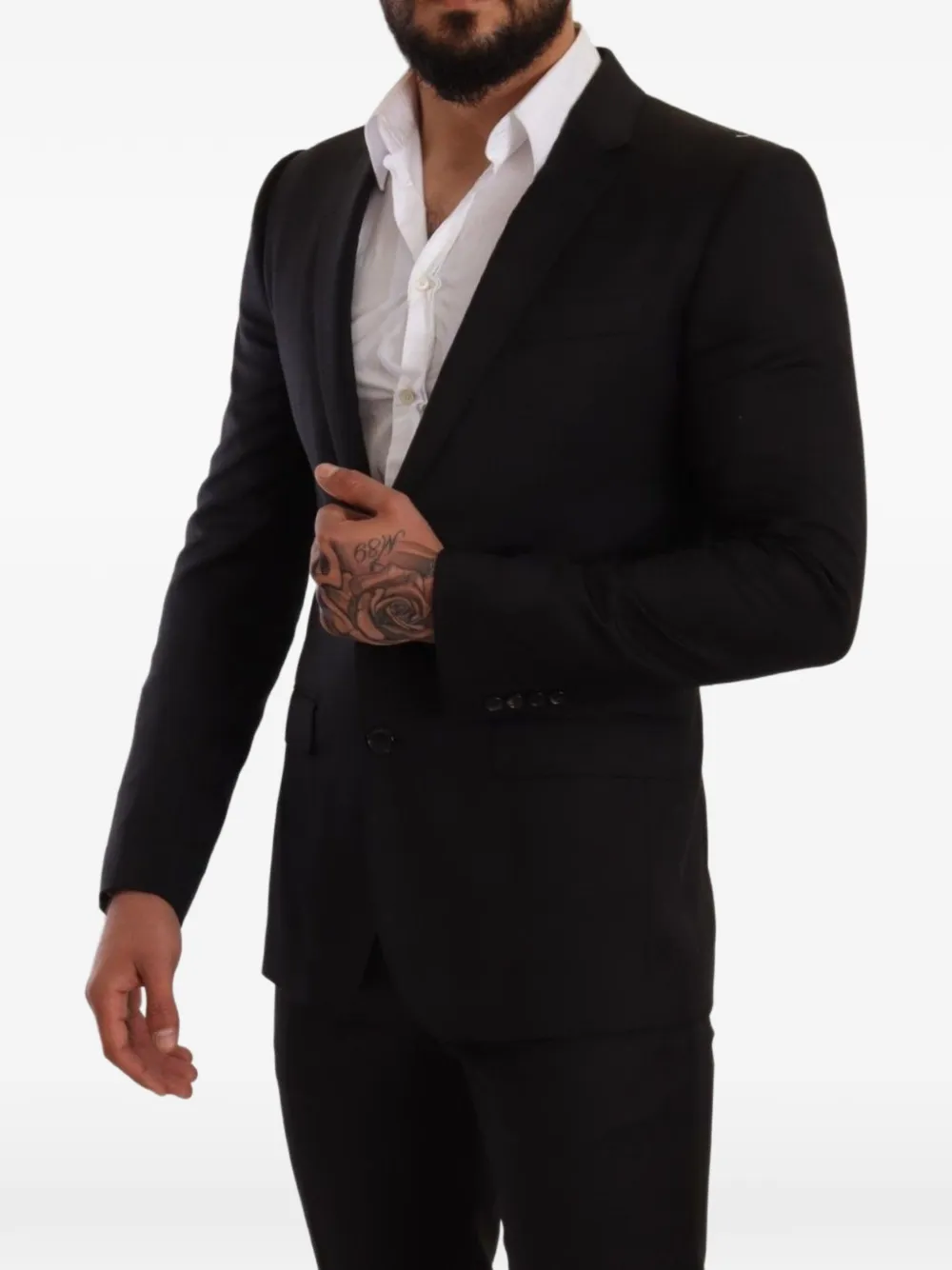 Dolce & Gabbana Martini slim-fit single-breasted suit Zwart