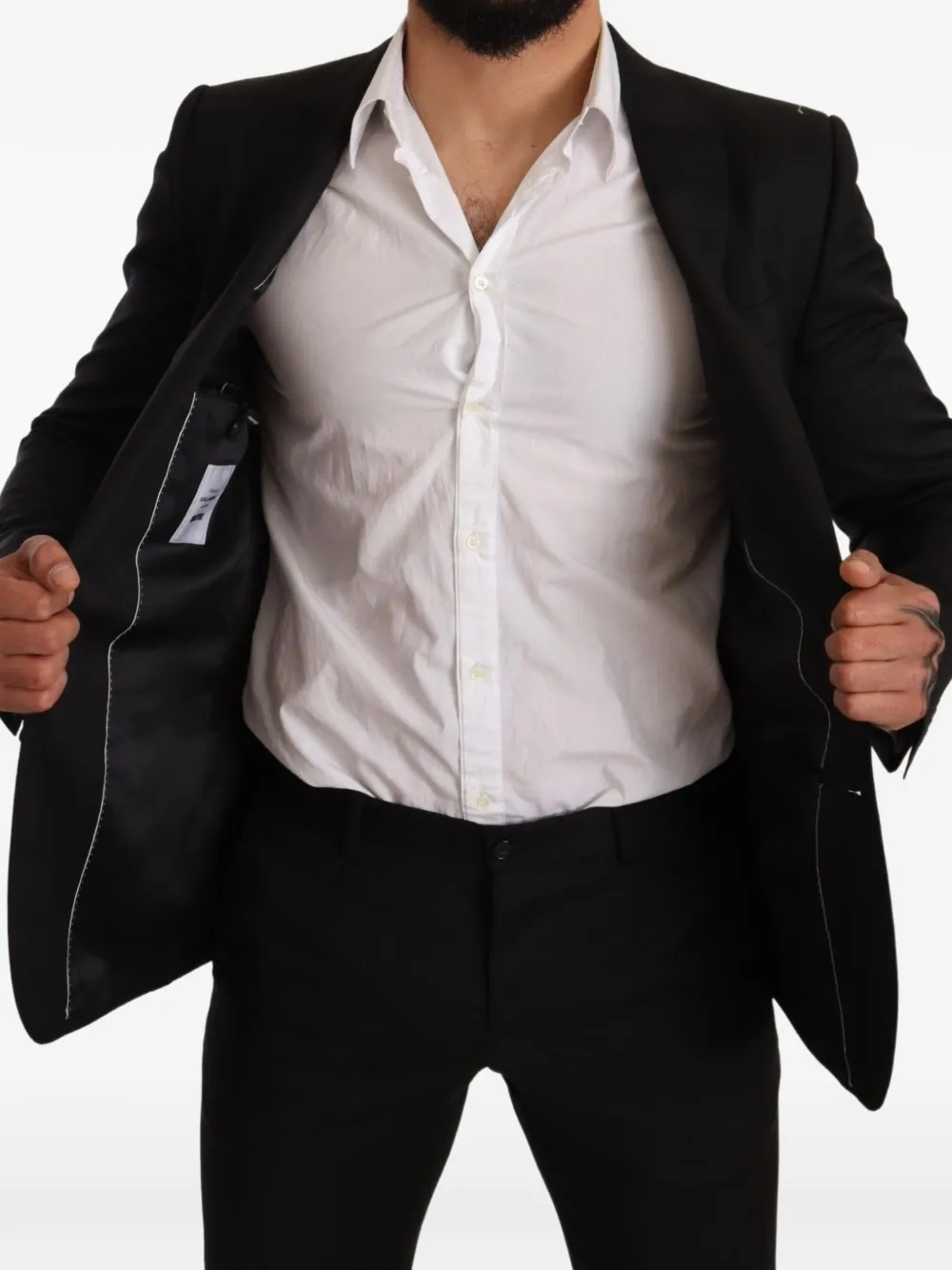 Dolce & Gabbana Martini slim-fit single-breasted suit Zwart
