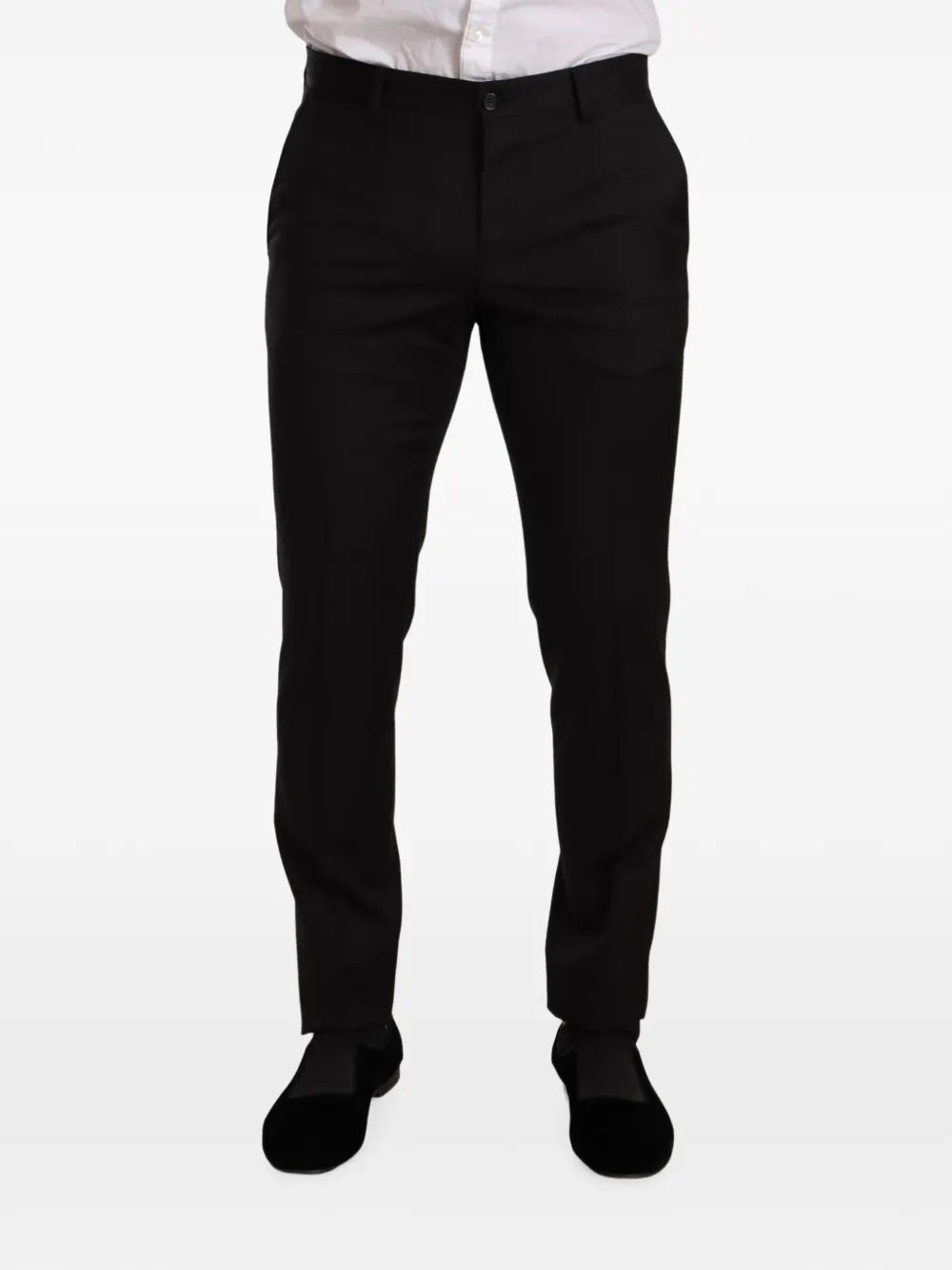 Dolce & Gabbana Martini slim-fit single-breasted suit Zwart
