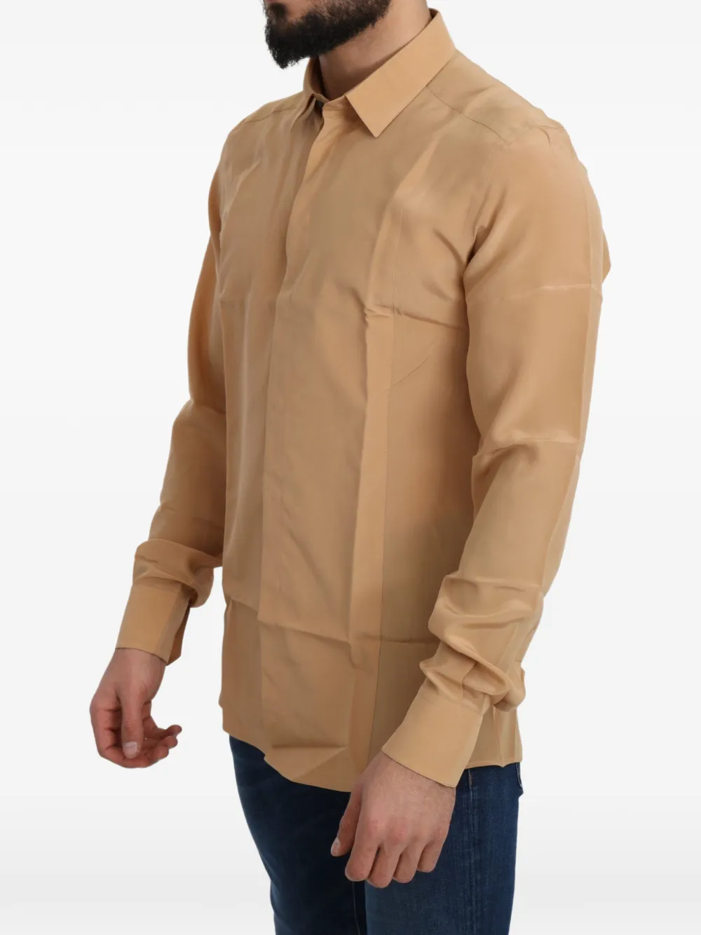 Dolce & Gabbana Zijden overhemd Beige