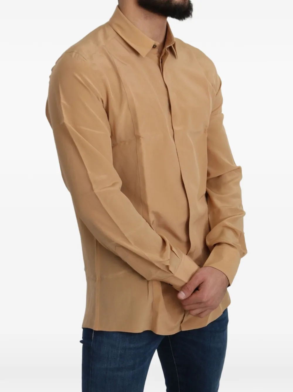 Dolce & Gabbana Zijden overhemd Beige