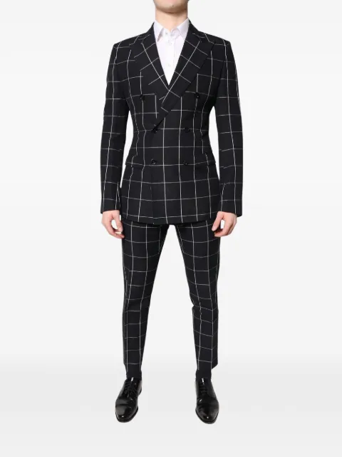 Dolce & Gabbana Taormina checked double-breasted suit