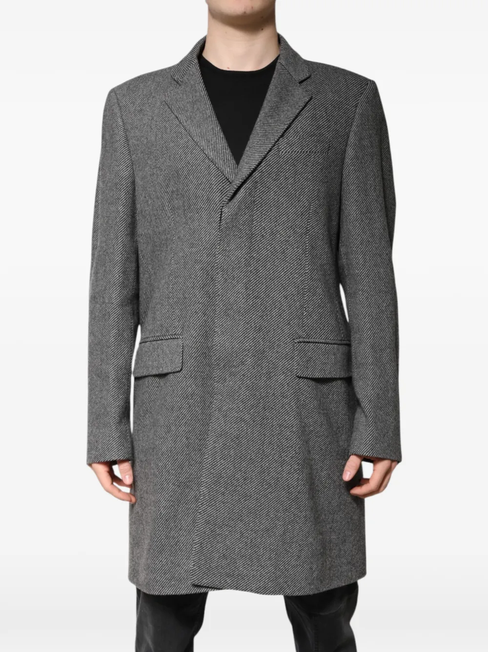 Dolce & Gabbana single-breasted wool coat - Grigio