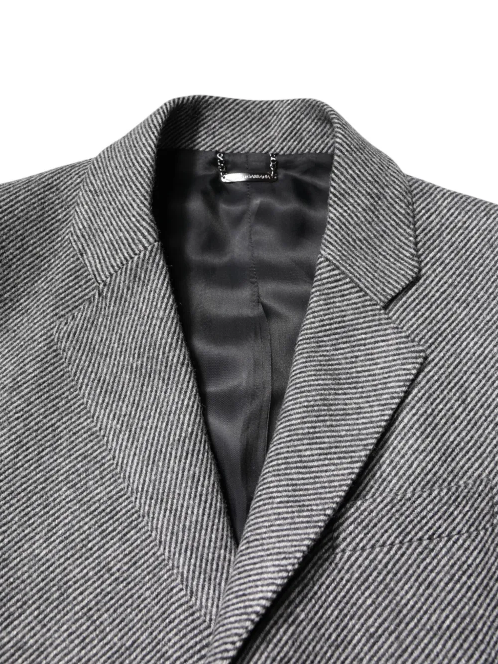 Dolce & Gabbana Wollen mantel met enkele rij knopen Grijs