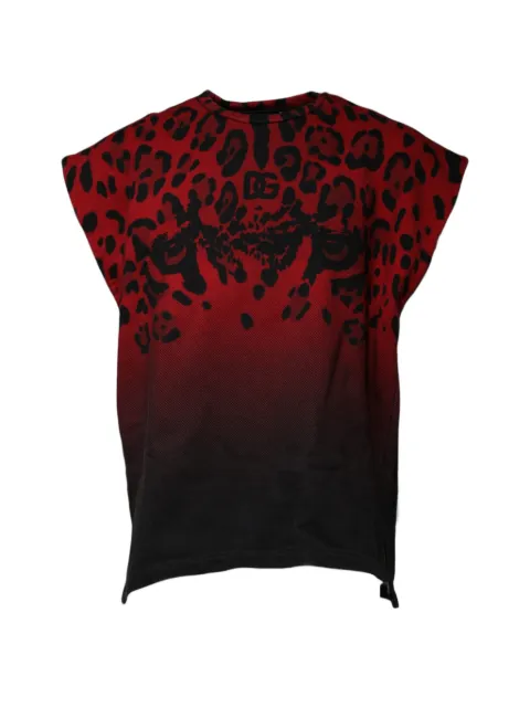 Dolce & Gabbana leopard-print sleeveless T-shirt