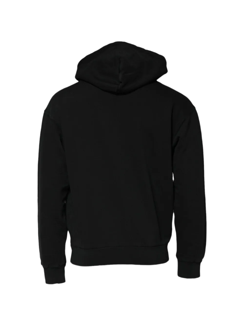 Dolce & Gabbana logo-plaque zip-up hoodie Zwart