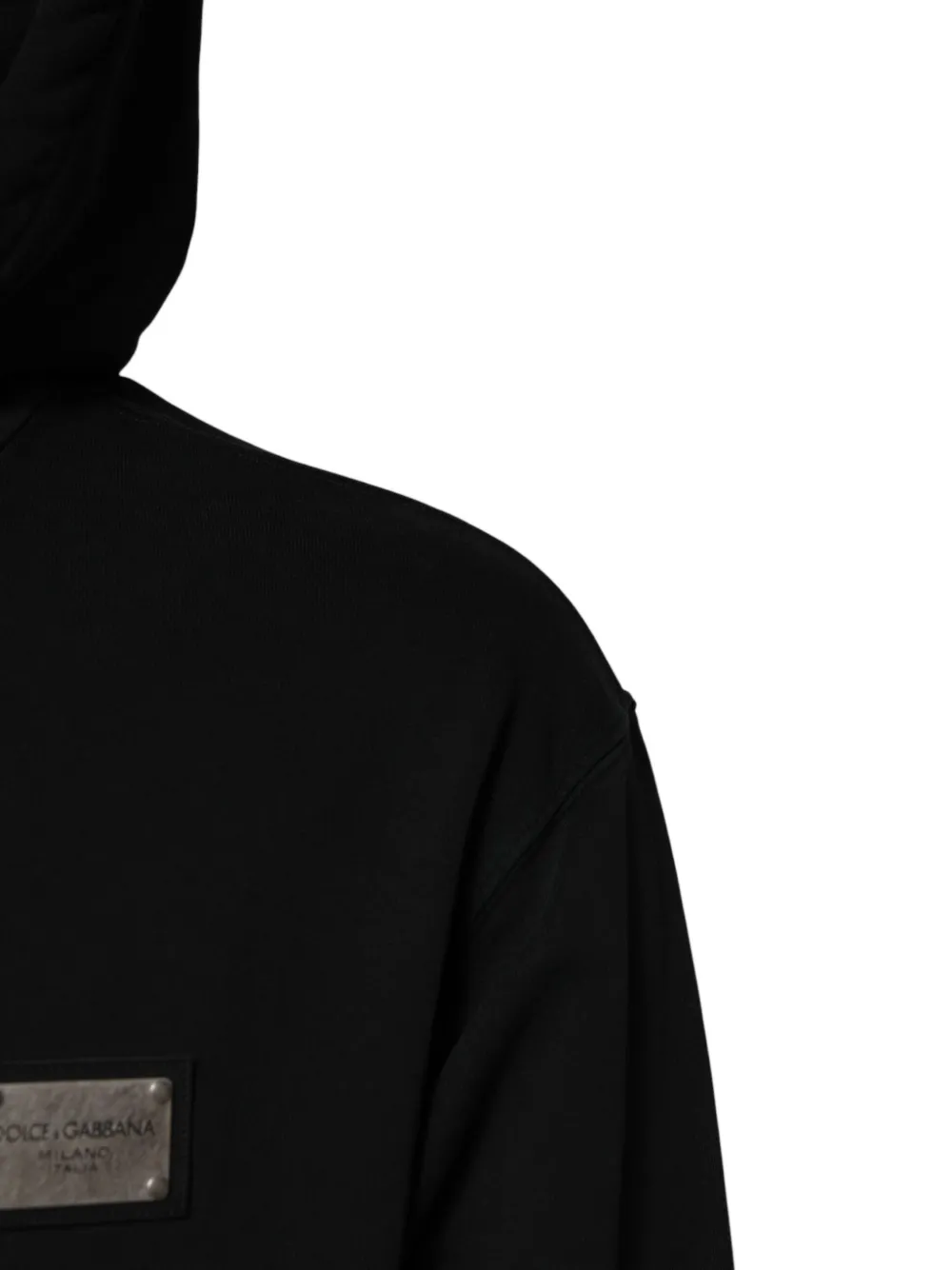 Dolce & Gabbana logo-plaque zip-up hoodie Zwart