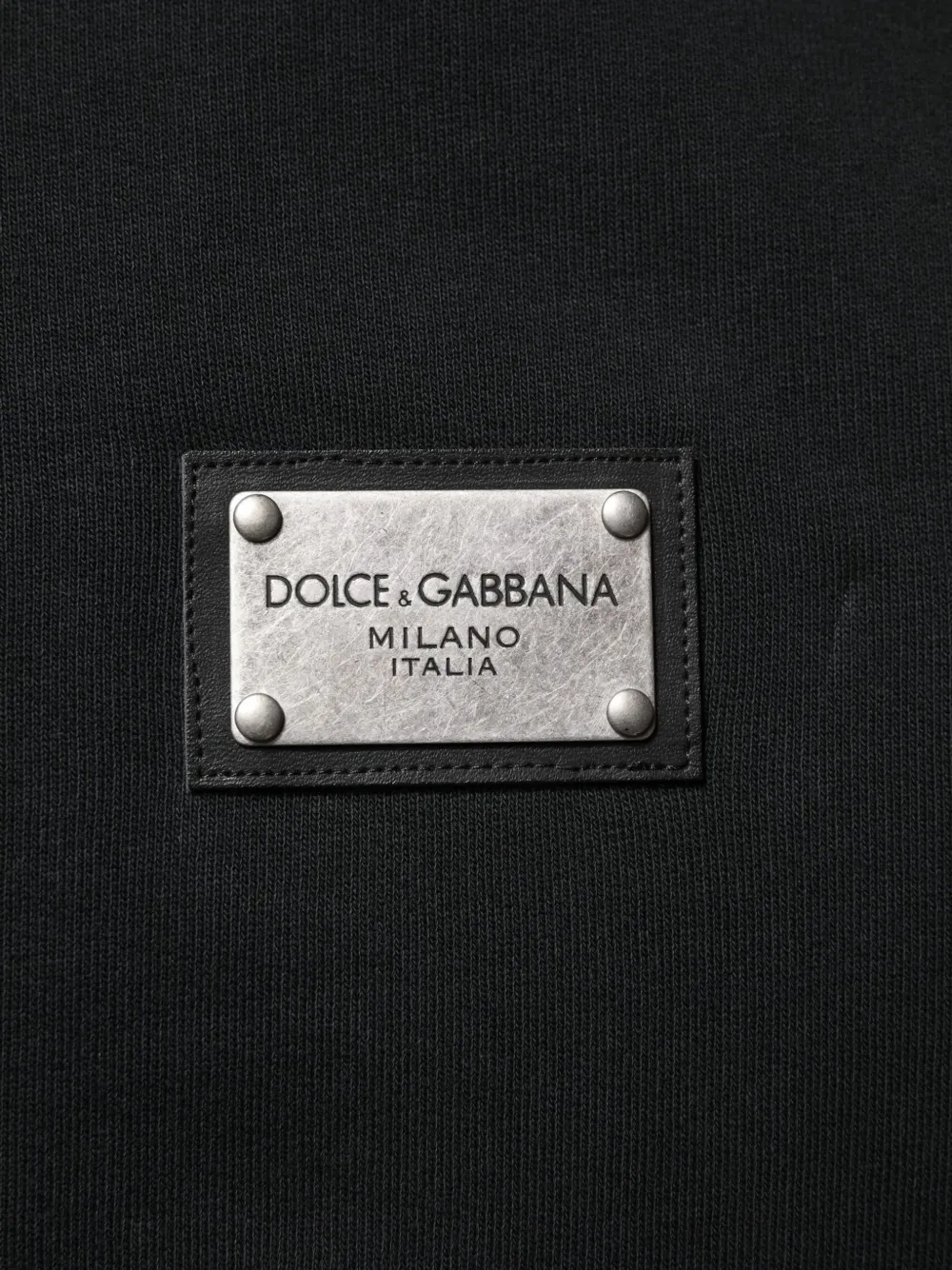 Dolce & Gabbana logo-plaque zip-up hoodie Zwart