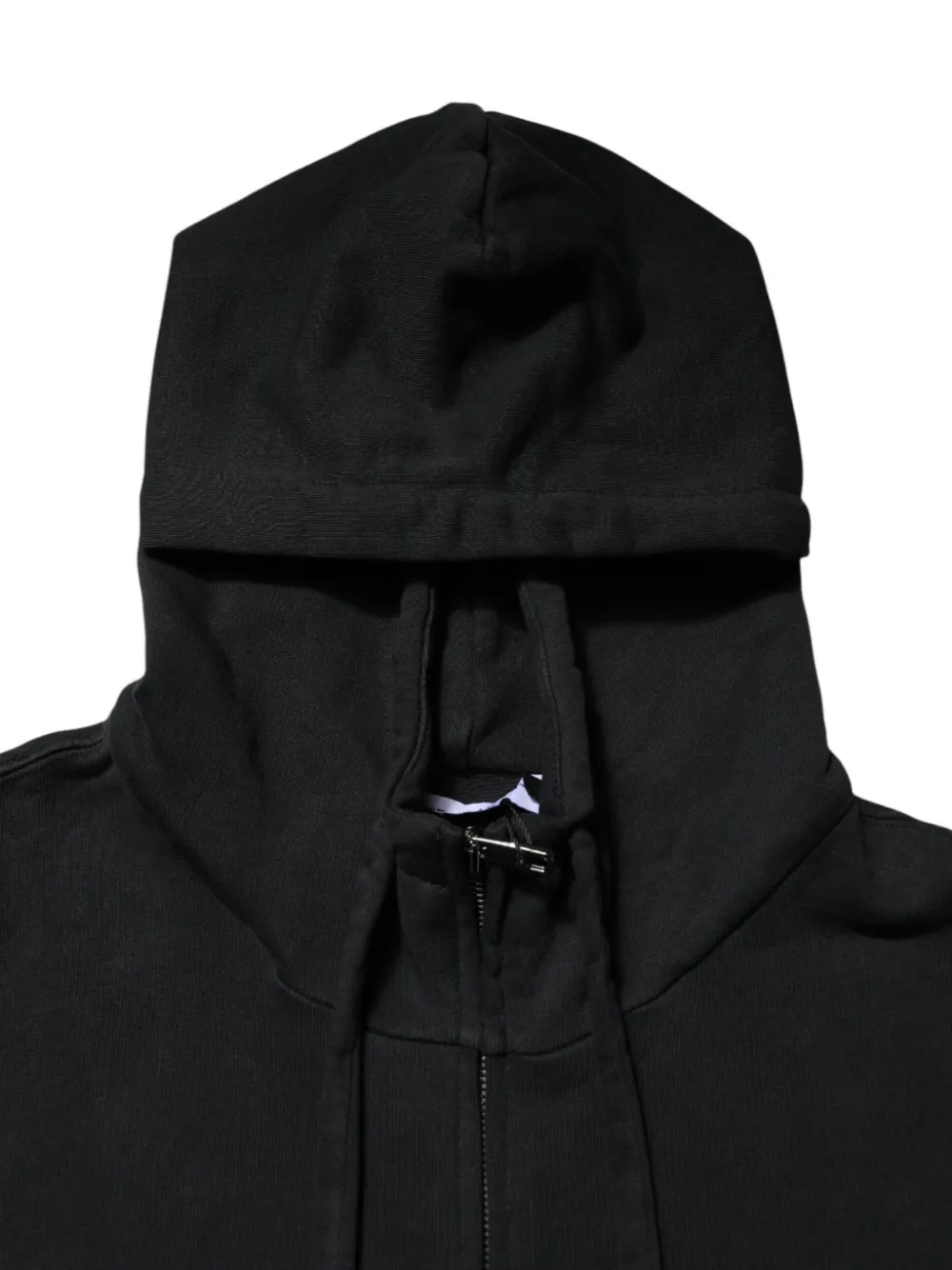 Dolce & Gabbana logo-plaque zip-up hoodie Zwart