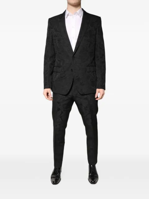 Dolce & Gabbana traje de dos piezas con motivo floral en jacquard