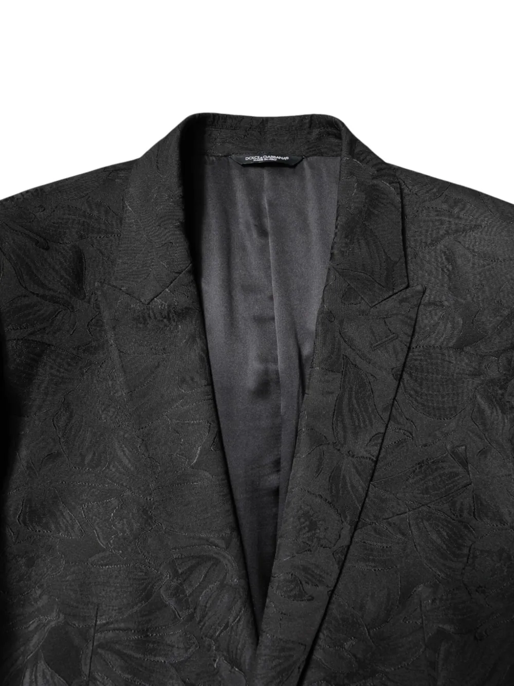 Dolce & Gabbana floral-jacquard two-piece suit Zwart