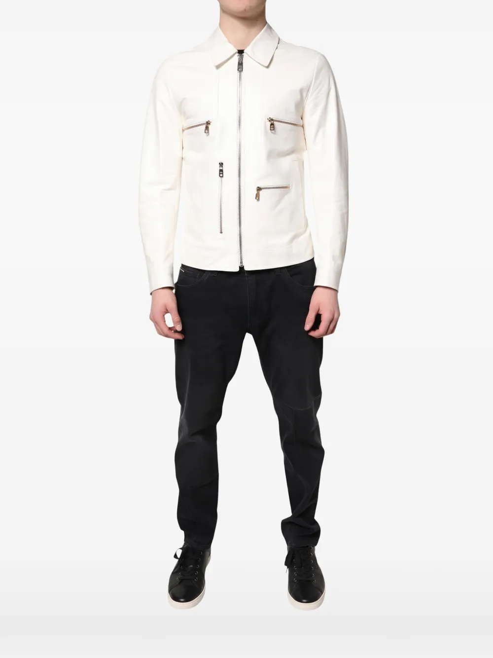 Dolce & Gabbana collared zip-up jacket | blanco | Image 1
