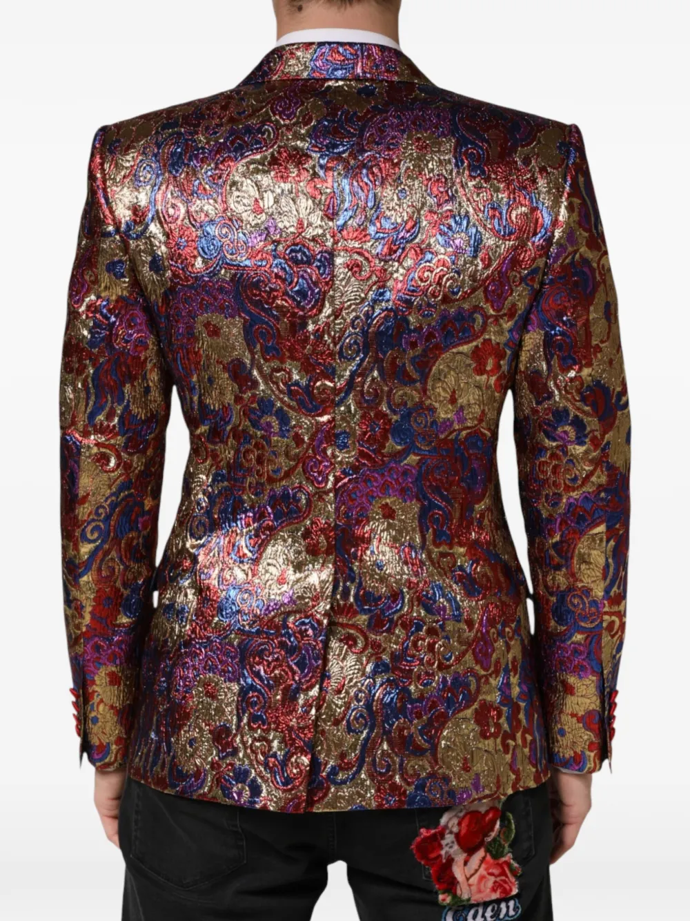 Dolce & Gabbana Blazer met enkele rij knopen Goud