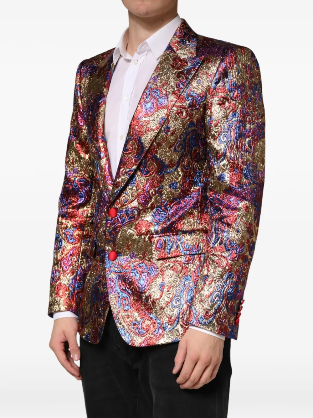 Dolce & Gabbana Blazer met enkele rij knopen Goud