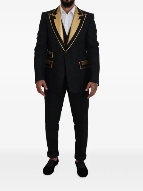 Dolce & Gabbana jacquard-patterned three-piece suit (set of three)