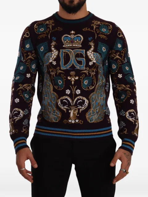 Dolce & Gabbana DG Crown embroidered sweater