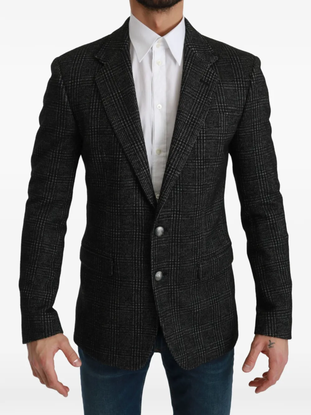 Dolce & Gabbana glen plaid blazer - Nero