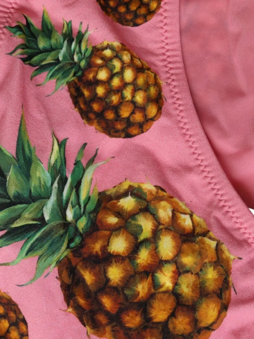 Dolce & Gabbana Bikinislip met ananas-print en strik Roze