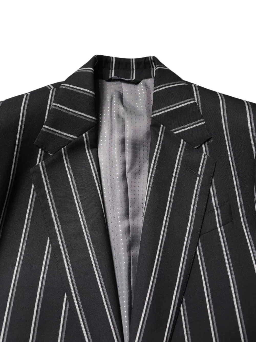 Dolce & Gabbana Sicilia pinstripe-print suit Zwart
